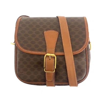 Pre-owned Celine Brown Pvc Leather Pochette Shoulder Bag ()