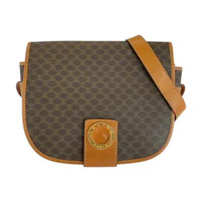 Pre-owned Celine Brown Pvc Leather Pochette Shoulder Bag ()