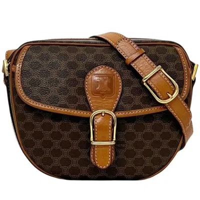 Pre-owned Celine Brown Pvc Leather Pochette Shoulder Bag ()