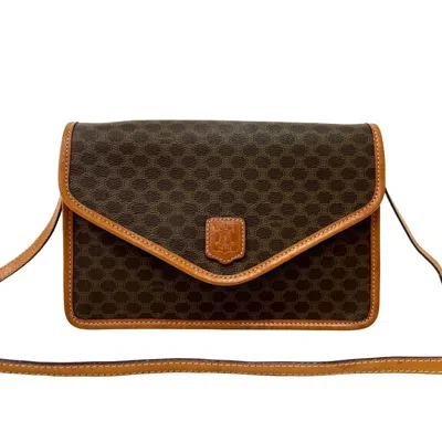 Pre-owned Celine Brown Pvc Leather Pochette Shoulder Bag ()