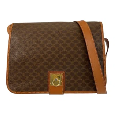 Pre-owned Celine Brown Pvc Leather Pochette Shoulder Bag ()