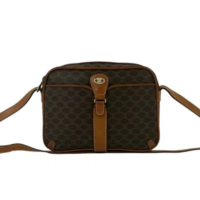 Pre-owned Celine Brown Pvc Leather Pochette Shoulder Bag ()