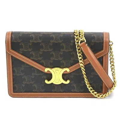 Pre-owned Celine Brown Pvc Leather Shoulder Bag ()