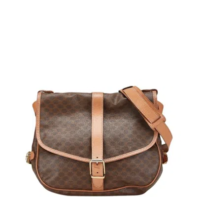 Pre-owned Celine Brown Pvc Leather Shoulder Bag ()