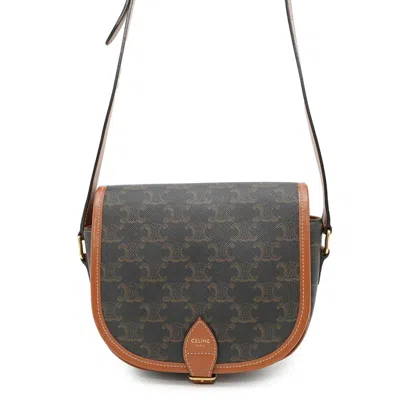 Pre-owned Celine Brown Pvc Leather Shoulder Bag ()