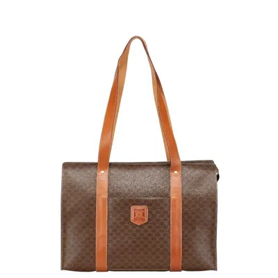 Pre-owned Celine Brown Pvc Leather Tote Bag ()