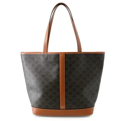Pre-owned Celine Brown Pvc Leather Tote Bag ()