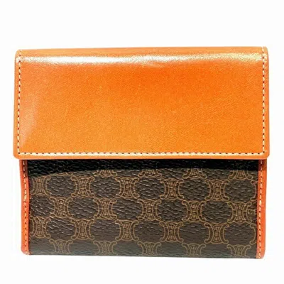 Pre-owned Celine Brown Pvc Leather Wallet (bi-fold) ()