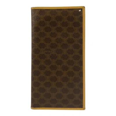 Pre-owned Celine Brown Pvc Long Wallet (bi-fold) ()