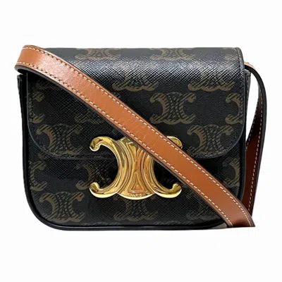 Pre-owned Celine Brown Pvc Shoulder Bag ()