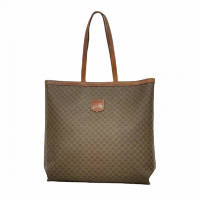 Pre-owned Celine Brown Pvc Tote Bag ()