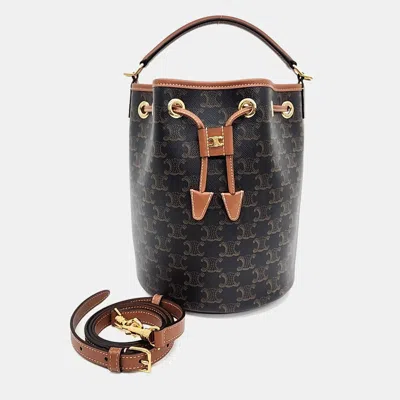 Pre-owned Celine Brown Pvc Triumph Clara Bag
