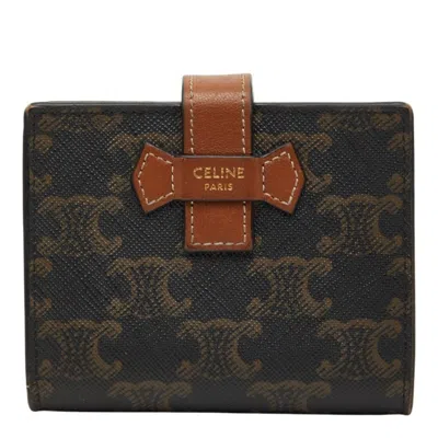 Pre-owned Celine Brown Pvc Wallet (bi-fold) ()
