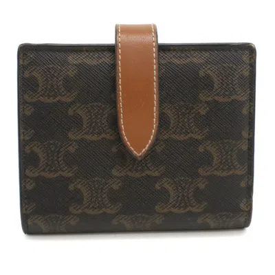 Pre-owned Celine Brown Pvc Wallet (bi-fold) ()