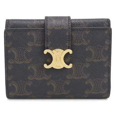 Pre-owned Celine Brown Pvc Wallet (tri-fold) ()