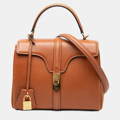 Pre-owned Celine Brown Small Leather 16 Satchel