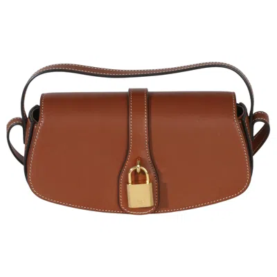 Pre-owned Celine Brown Smooth Calfskin Tabou Clutch On Strap