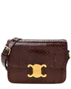 Celine Brown Snakeskin Teen Triomphe (authentic Pre-loved) In Brown