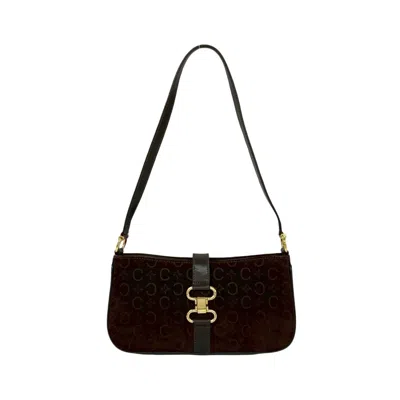 Pre-owned Celine Brown Suede Pouch Shoulder Bag ()