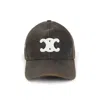 Celine Brown Triomphe Calf Leather Hat In Brown