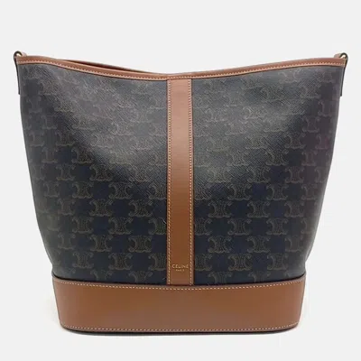 Pre-owned Celine Brown Triumph Bucket Bag