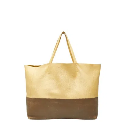 Pre-owned Celine Brown Yellow Leather Tote Bag ()