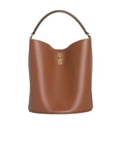 Celine Bucket 16 Smooth Cow Leather Bucket Bag In Brown