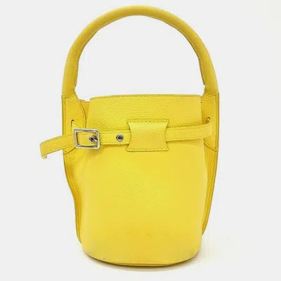 Pre-owned Celine Bucket Nano Bag In Yellow