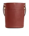 Celine Bucket Triomphe Shoulder Bag In Red
