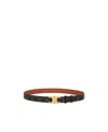 Celine Women Triomphe Coated Canvas Belt In Brown