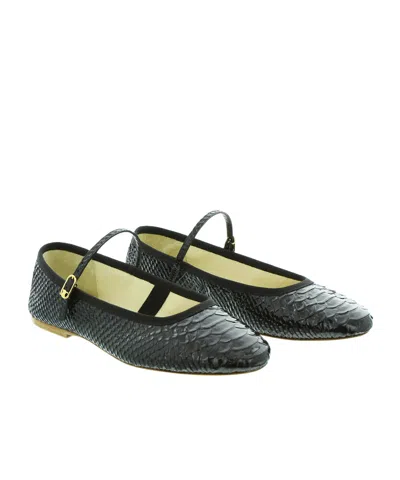 Celine Buckle Flat Shoes In Black