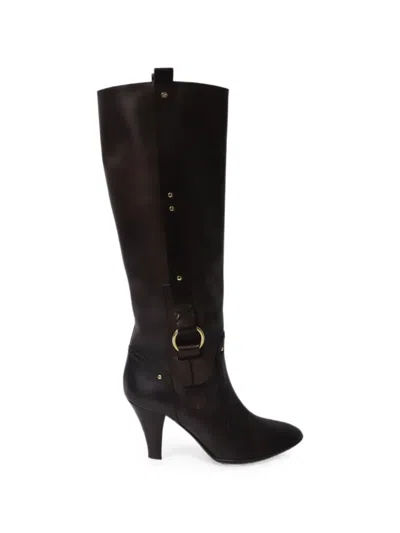 Pre-owned Celine Buckled Leather Boots In Brown