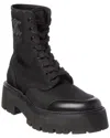 Celine Bulky Laced Nylon Boot In Black