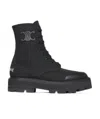 Celine Bulky Technical Fabric Ankle Boots In Black