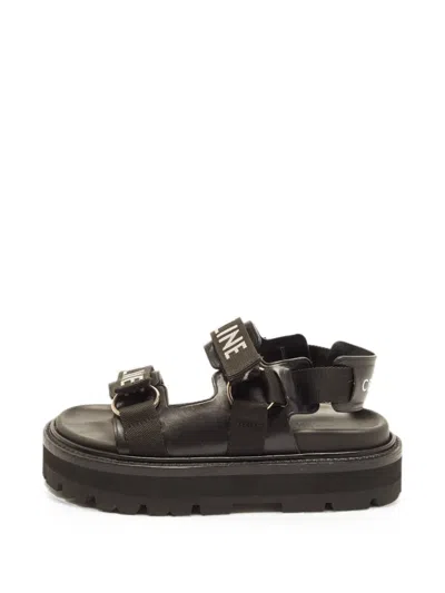 Pre-owned Celine Bulky Sandals In Black