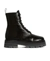 Celine Bulky Sequined Strap-up Boots In Black