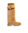 Celine Bulky Trimphe Round-head Boots In Brown