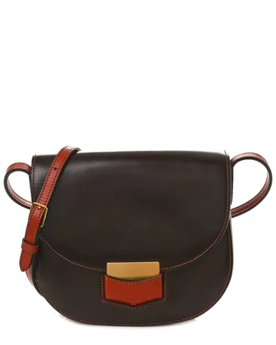 Celine Burgundy Calfskin Leather Small Trotteur (authentic Pre-loved)