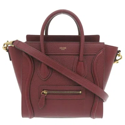 Pre-owned Celine Burgundy Leather Handbag Shoulder Bag ()