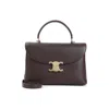 Celine Medium Nino Shoulder Bag With Top Handle In Burgundy
