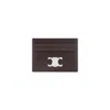 Celine Burgundy Triomphe Calfskin Card Holder