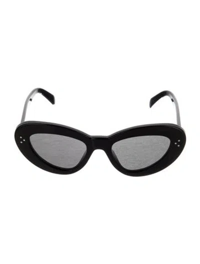 Pre-owned Celine Butterfly Cat-eye Sunglasses In Black