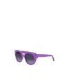 Celine Butterfly Frame Sunglasses In Shiny Lilac/gradient Smoke