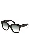 Celine Square Gradient Acetate Sunglasses In Black/gradient Smoke