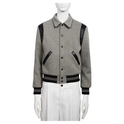 Pre-owned Celine By Hedi Slimane F/w 2019 "unlock Your Fantasies" Grey Wool Jacket In Gray
