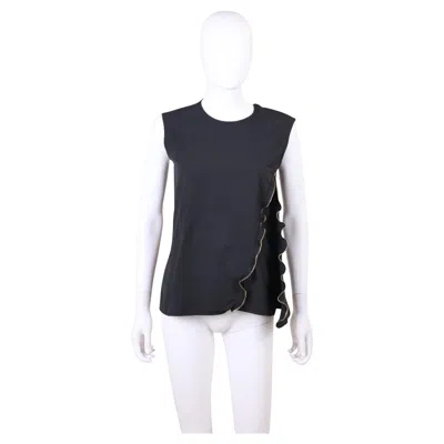 Pre-owned Celine By Phoebe Philo 2010's Asymmetric Zipped Black Top