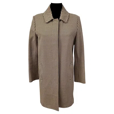 Pre-owned Celine Céline By Phoebe Philo Brown Houndstooth Coat