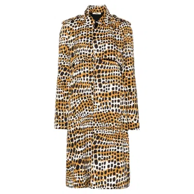 Pre-owned Celine By Phoebe Philo Cheetah Trench Coat In Sand