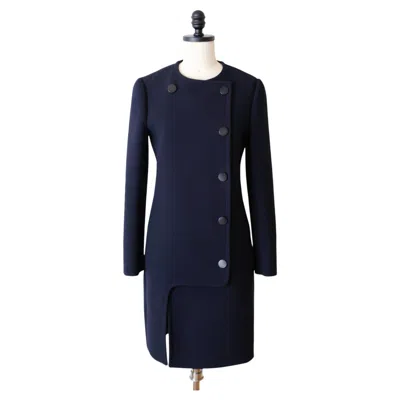 Pre-owned Celine By Phoebe Philo Fw2010 Mod Button Coat (xs) In Black