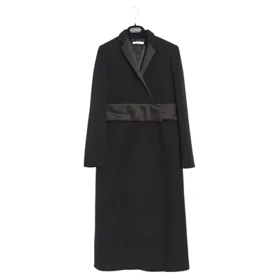 Pre-owned Celine Céline By Phoebe Philo Pf14 Manteau Fr38 Black Wool Kimono Coat Us8